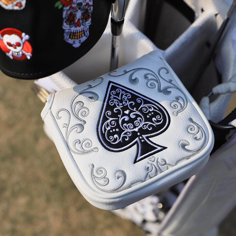 Acebirdie Golf Mallet Putter Cover, Golf Club Cover with Strong Magnetic Closure, PU Leather Waterproof Golf Putter Cover Golf Accessories - Image 2